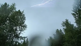 Severe T-Storms of June 27th, 2023 w/ Heavy Ponding + Constant Thunder! - Part 2 of 2 | Kelowna BC