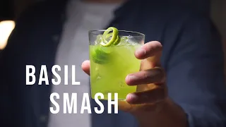 GIN BASIL SMASH | БАЗИЛИКОВЫЙ СОКРУШИТЕЛЬ | Коктейль с базиликом и джином