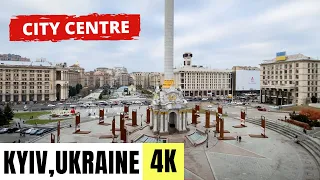 KYIV, UKRAINE 🇺🇦 [4K] CITY CENTRE — Arsenalna to Maidan Nezalezhnosti — Walking Tour