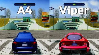 NFS Most Wanted: Audi A4 3.2 FSI Quattro vs Dodge Viper SRT - Drag Race