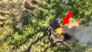 Ammunition Detonate Inside Russian T-72B Tank (Massive Explosion)