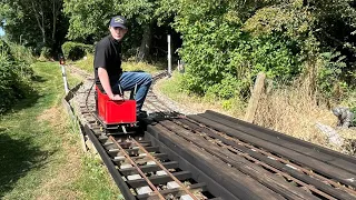 Driving a 7 1/4” gauge Scamp locomotive