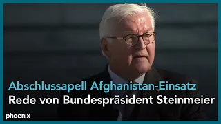 Afghanistan-Abschlussapell: Rede von Bundespräsidenten Frank-Walter Steinmeier am 13.10.21