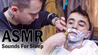 ASMR | Young Man's First Ever Beard Shave And ASMR Haircut