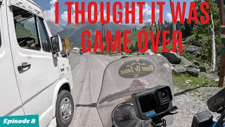 NARROWLY AVOIDING DISASTER..ON THE ROYAL ENFIELD HIMALAYAN. Episode 8