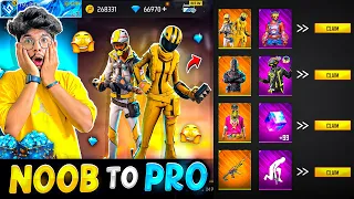 Free Fire I Got All Rare Bundles And New Emotes In My Noob Id 😍💎 9999 Diamonds💎 -Garena Free Fire