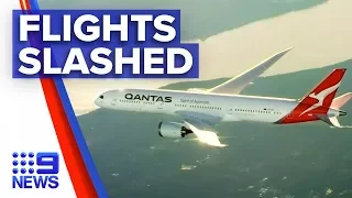 Coronavirus: 90 per cent of Qantas international flights cut | Nine News Australia