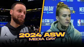 Steph Curry x Sabrina Ionescu On Their Upcoming SHOOTOUT | 2024 All-Star Media Day