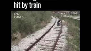 Man hit by a freak train