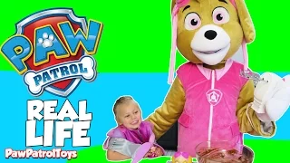 SKYE From Paw Patrol & Zoey From EpicToyChannel Bake a Cake In Real Life by Paw Patrol Toys Channel
