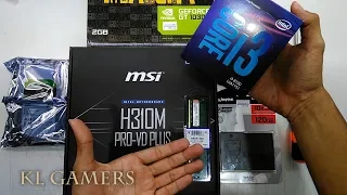 intel Core i3 8100 msi H310M PRO-VD PLUS Kingston A400 SSD PALIT GT1030 desktop build 2019