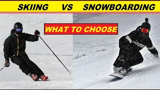 Skiing vs Snowboarding for beginners
