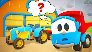 Car cartoons full episodes & garage for a tractor - Leo the Truck & Street vehicles for kids.