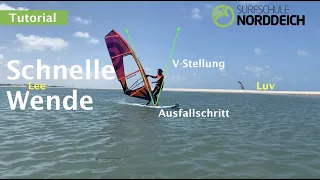 Surfschule Norddeich I Maximale Stabilität bei der Wende I Die V-Stellung beim Windsurfen I VDWS