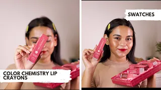 Color Chemistry Lip & Cheek Lip Crayons | Swatches | Juicy Chemistry | lovedbymercybivin