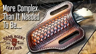 Making a Lined folding pocket knife sheath Leatherworking ASMR