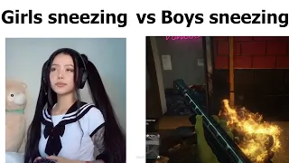 girls sneezing vs boys sneezing