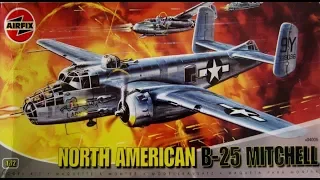 North American B-25 Mitchell 1:72 Scale Airfix #A04005  -Model Kit Build & Review