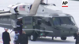 US President Trump arriving in Davos for WEF