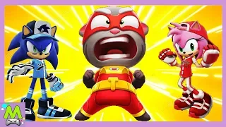 Говорящий Том Погоня Героев vs Sonic Dash:Новые Соники.Забег СуперТома против Бегунков Соников