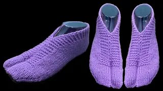 Very Easy Knitting Pattern For Ladies Booties/Socks /Jutti /Jurab/ Gram Moje # 400