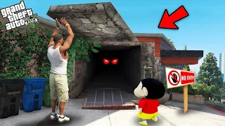 GTA 5 !! SHINCHAN & FRANKLIN FOUND THE MOST SECRET TUNNEL AND SEE MONSTER NEAR FRANKLIN'S