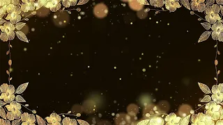 Free Gold floral bokeh animated background overlay | for Wedding Invitations, Prenup Video