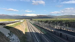 Spain AVE train full speed pass 300 km/h