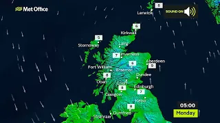 Sunday afternoon Scotland forecast - 25/10/20