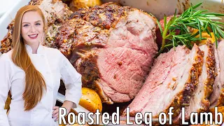 Garlic & Herb Roasted Leg of Lamb - EASY, Juicy & Delicious Recipe!!