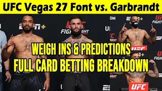 UFC Vegas 27 Font vs. Garbrandt Weigh In Recap & Predictions | Full Card Betting Breakdown