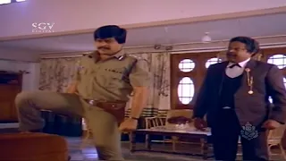 Shankarnag Warns to Dhanaraj for Torturing Reporter | SP Sangliyana 2 Movie | Kannada Superhit Scene