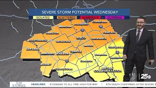 KEEPING YOU ADVISED: Severe storms possible Wednesday afternoon and evening | 25 Morning Weather