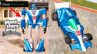 How To Become Transformers in GTA SAN ANDREAS? GTASA Secret Transformer Robot Cheat