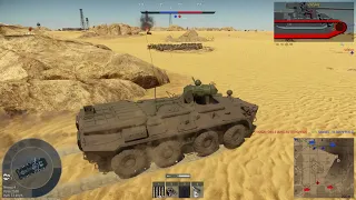 War Thunder IS-6 and BTR-80A kill and destroy :-)