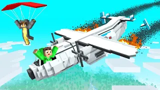 We CRASHED Our Plane on a DESERTED ISLAND… (Minecraft)