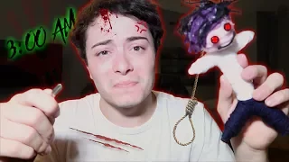 (I STABBED MYSELF) DO NOT USE A REAL LIFE VOODOO DOLL AT 3AM! HAUNTED VOODOO DOLL 3 AM CHALLENGE!