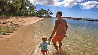 We Went To Secret Beach & Paradise Cove In Oahu! | Our Last Full Day At Disney's Aulani Resort!