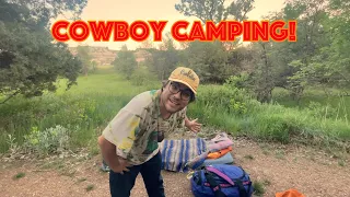 COWBOY CAMPING WITH BISON