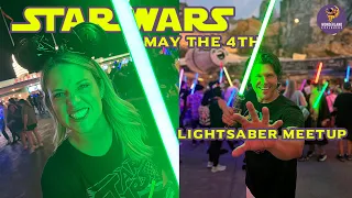 Largest Star Wars Galaxys Edge Lightsaber Meetup Ever | May the 4th | Disneys Hollywood Studios 2022