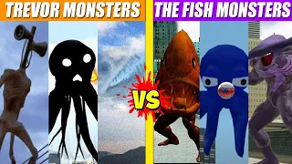 Trevor Monsters vs Tim Zizi Fish Fighter Battles | SPORE