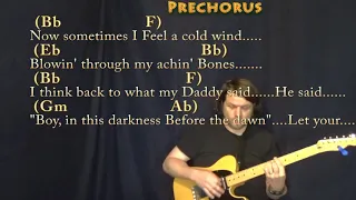 Soulshine (Allman Brothers) Guitar Lesson Chord Chart in Bb with Chords/Lyrics