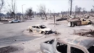 Drone images from fire-ravaged California