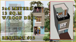 3X4 METERS (12SQ.M) 3 STOREY W/ ROOF DECK (REQUEST #22)