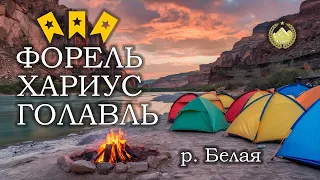 ✮ р. Белая ✮ Форель ручьевая ✮ Хариус европейский ✮ Голавль ✮ Русская рыбалка 4 ✮