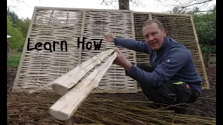 How To Split, Rive and Cleave Hazel Coppice Rods for Hurdle Making, Willow, Chestnut