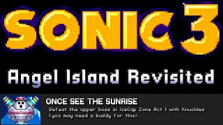Sonic 3 A.I.R. Once See The Sunrise and Greedy Snowboarder Achievements