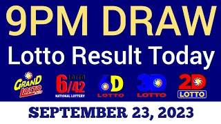 Lotto Result Today 9pm Draw September 23, 2023 Swertres Ez2 Stl PCSO