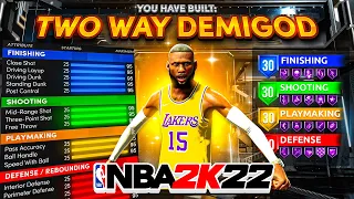 THIS 2-WAY SLASHING PLAYMAKER BUILD IS THE BEST BUILD in NBA 2K22! DEMIGOD BUILD! Best Build 2k22