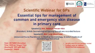 Essential tips for management of common and emergency skin disease in primary care